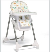 Mamas & Papas Snax Adjustable Highchair with Removable Tray - jungle alphabet