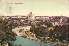 Bern Switzerland Federal Palace The Parliament Building Vintage Postcard