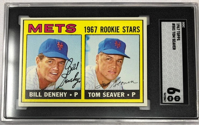 1967 Topps #581 Rookie Stars Tom Seaver RC Rookie HOF SGC 6 EX-NM Fresh Graded