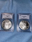 PCGS Two MS68  2000, 2003 1 oz Silver American Eagle (Brilliant Uncirculated)