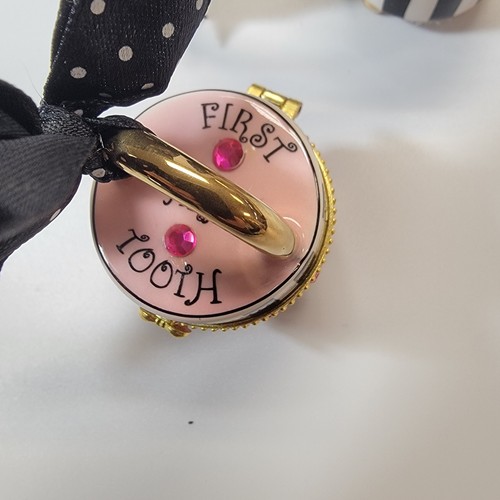 Mud Pie Her Royal Highness First Tooth, First Curl Hinged Keepsake Boxes - Picture 7 of 10