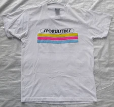 Vintage 80s T-Shirt Large SPORTASTIKS Single Stitch Screen Stars Best Made USA