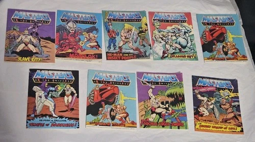Masters of The Universe He-Man Mini Comic Book Set of 9 Vintage 1983 Lot