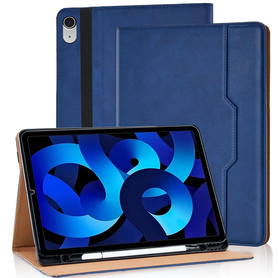 For iPad A16, Air 11th/Air 4/5, iPad 10th/9th/8th Gen 10.2/10.9 Tan Leather Case - Image 4 of 4
