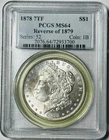 1878 P Morgan Silver Dollar PCGS MS-64 7TF, Reverse of 1879