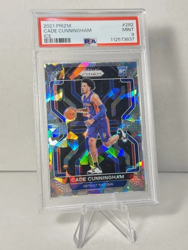 2021-22 Panini Prizm Rookie RC Cade Cunningham PSA 9 Mint #282 Cracked Ice