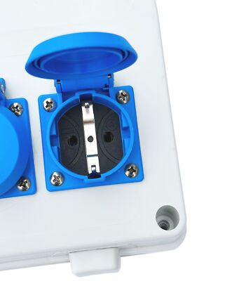 Baustromverteiler Wandverteiler 2x 16A 5-polig 400V CEE 3x 230V Bals Schuko Steckdosen IP65 Baustromverteiler Wandverteiler 2x 16A 5-polig 400V CEE 3x 230V Bals Schuko Steckdosen IP65