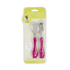 Lassig Kids Cutlery Stainless Steel, Mushroom Magenta - 2 pairs 