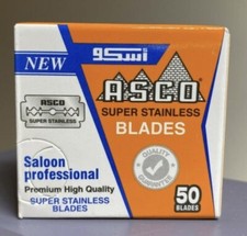 50 hojas de afeitar de seguridad de doble filo Asco Super Stainless by LORD