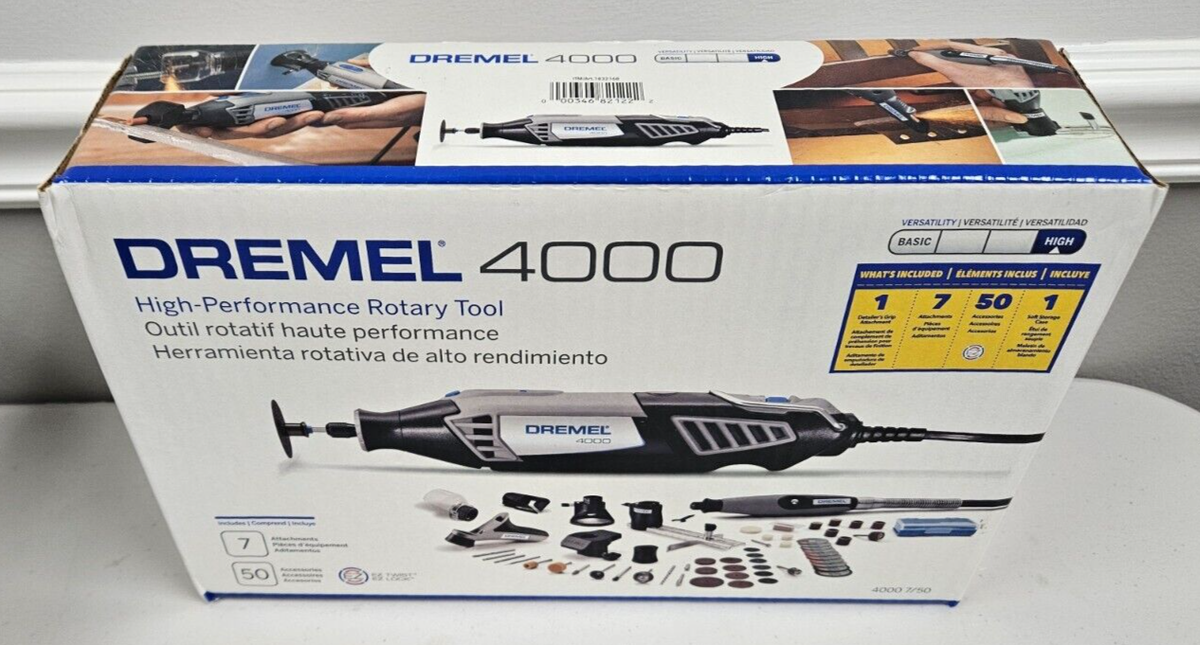 Dremel 4000 7/50 Variable Speed Rotary Tool 7 Attachments + 50