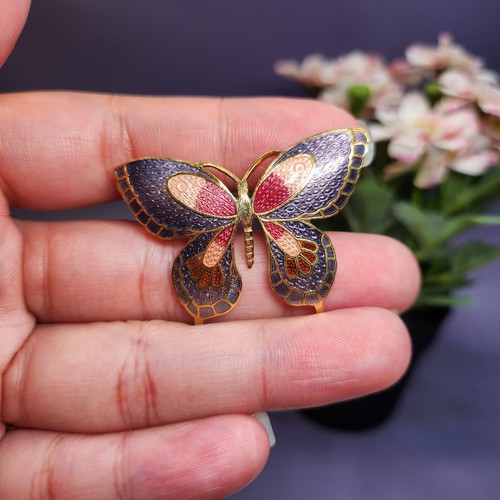Vintage Cloisonné Enamel Butterfly Brooches - Choose Your Favorite Butterflies - Picture 5 of 33