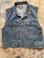 Vintage Jordache America Denim Jean Vest Size XL 80s Cotton