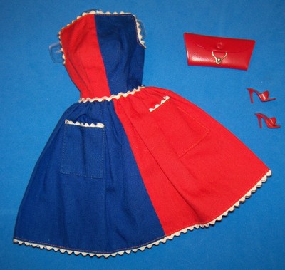 vintage barbie blue dress