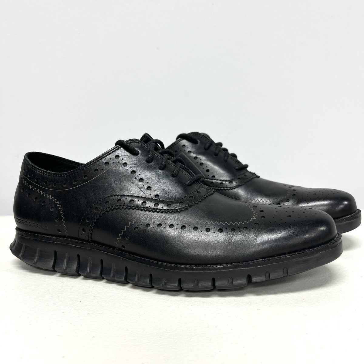 Cole Haan Mens sz 11.5 Black Oxford Wingtip Brogue Shoes Zerogrand C20719 Cole Haan Zerogrand Wingtip Mens C20719 - Walmart.com main image 4