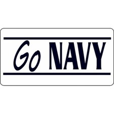 go navy military license plate made in usa