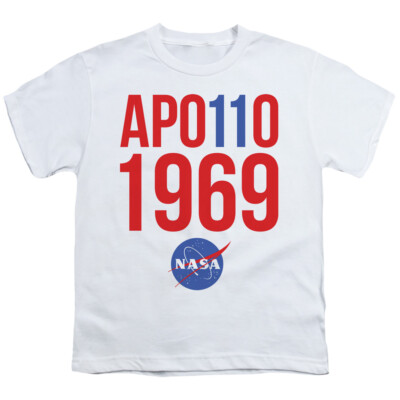 NASA Kids T-Shirt Apollo 11 1969 White Tee