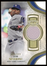 LUIS SEVERINO 2021 Topps Tier One Game Used Jersey Patch Relic /399 YANKEES