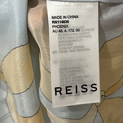 Reiss ""Phoenix"" hellblau langärmelige Riffdruckbluse US 4 (170 $) - Bild 9 von 10