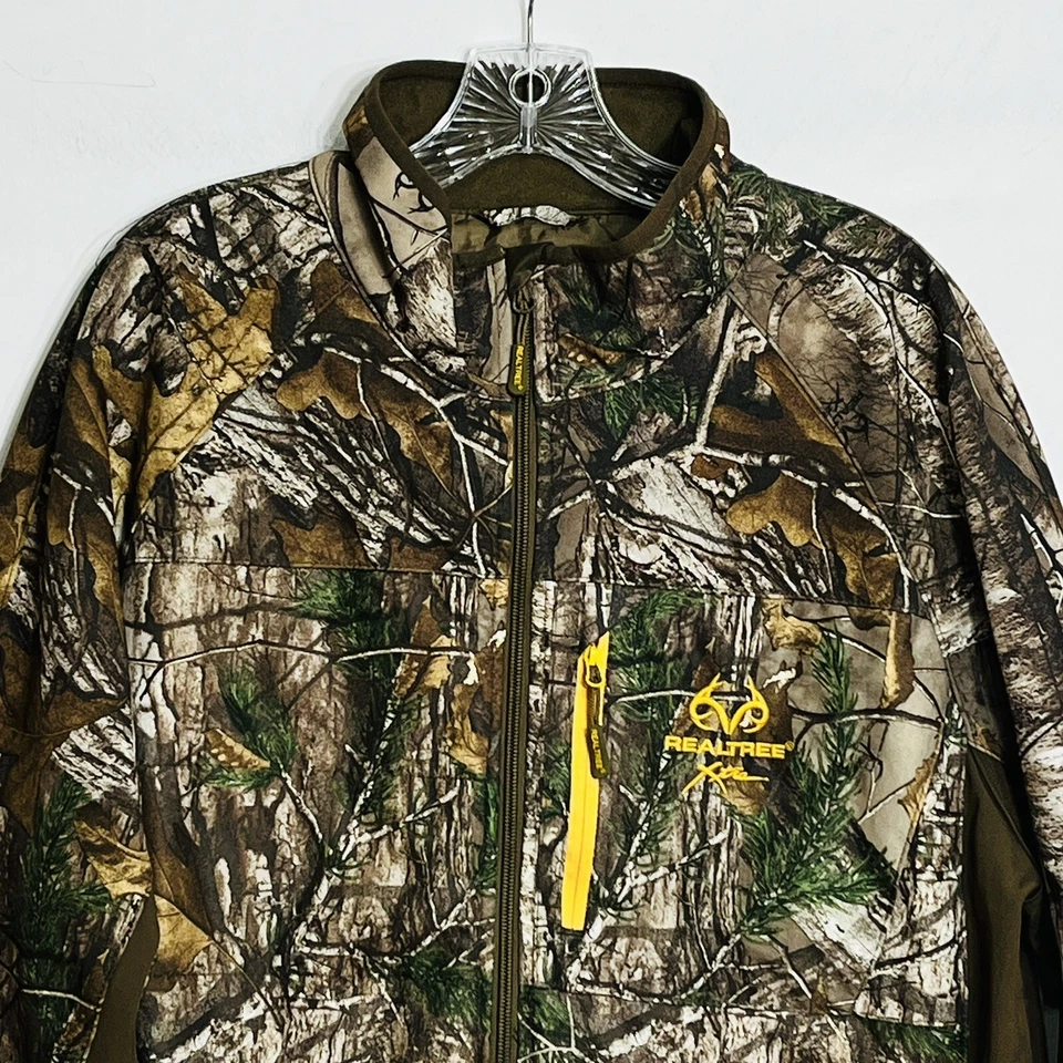 Realtree Xtra Camo Full Zip Jacket Mens Size Large (42-44) Camouflage Hunting - Image 3 of 4