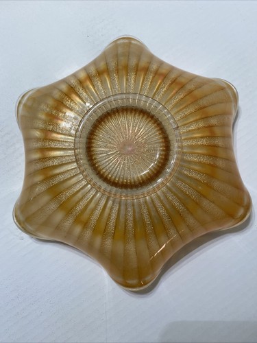 Fenton Marigold Carnival Glass Ruffled 8” Bowl/Candy Dish Vintage - Picture 8 of 11