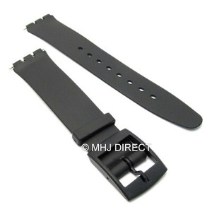 swatch black plastic strap