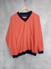 Mens golf top Size medium, proquip weatherwear rainshield orange and navy v neck