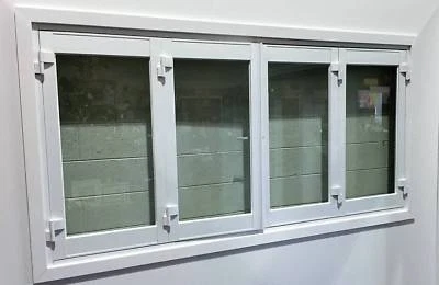 Bi Fold Window 2400x1200 Aluminium White Brisbane City