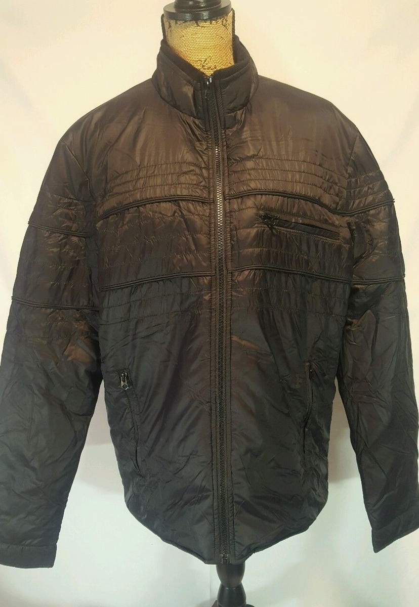 ジャケット・アウター phlannel French Twill Motorcycle Coat 3 FRENCH CONNECTION EAGLE HAS FLOWN TOP ZIP JACKET COAT PUFF BLACK