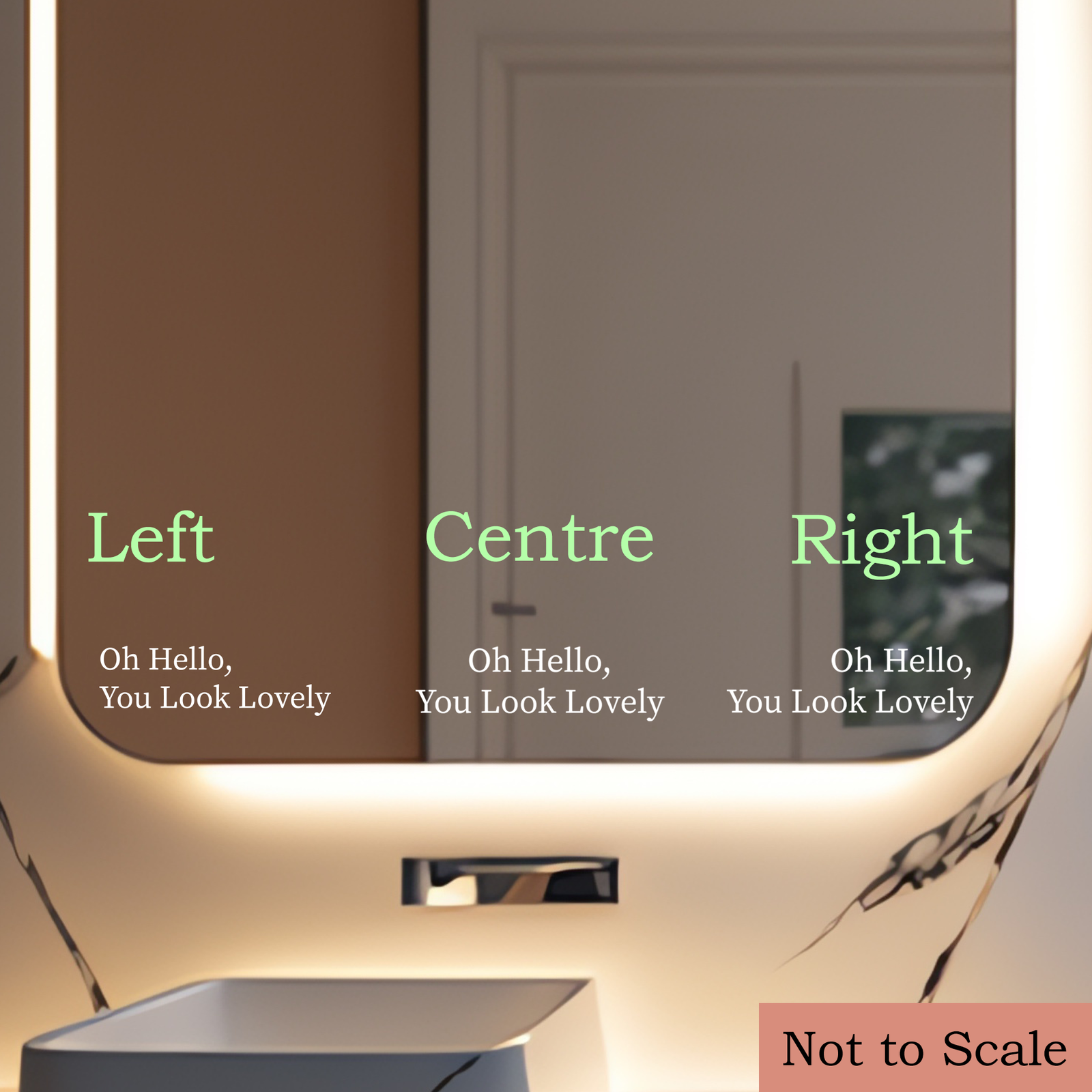 Oh Hello Mirror Sticker Positive Decal Bathroom Mirror Quotes Bedroom