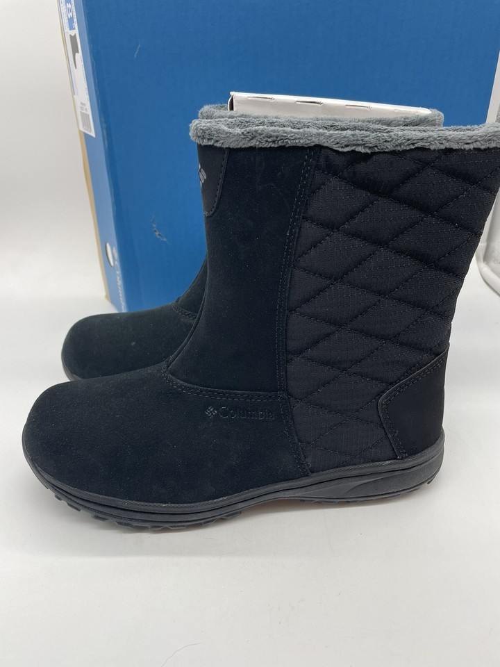 New Columbia Womens Ice Maiden Slip Ill Black Snow Boots Size 8.5 NIB
