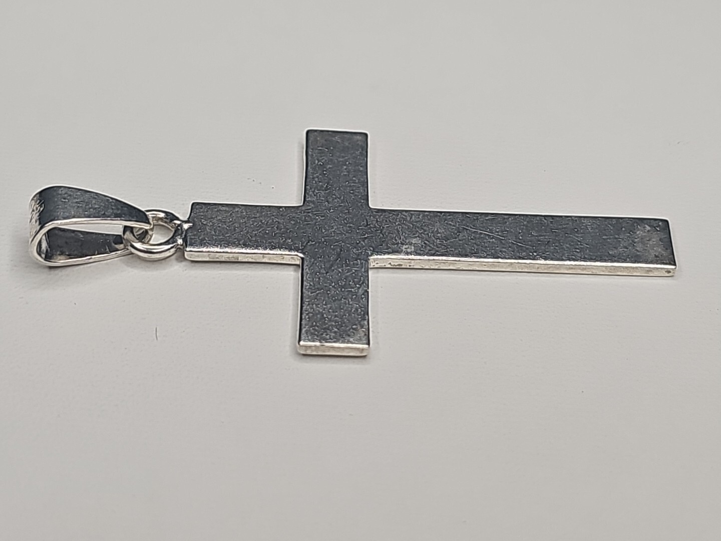 Silver 925 Simple Solid Cross Pendant Charm - image 5
