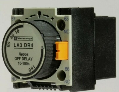 Telemecanique LA3 DR4 Repos Off Delay Verzögerung Relais 10-180s Zeitrelais NEU 