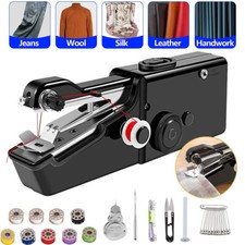 Portable Mini Handheld Cordless Sewing Machine Hand Held Thread Stitch Clothes