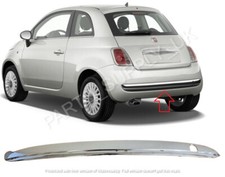 NEW FOR FIAT 500 (312) 2007 - 2015 REAR BUMPER CHROME MOLDING TRIM 735455395