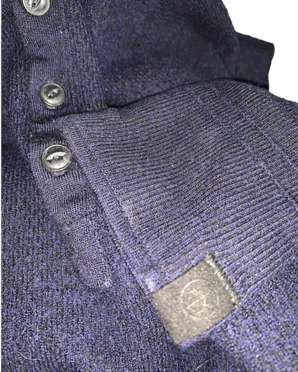 $250 rag & bone mens Gregory Henley Sweater Navy Melange Sz Large But Fits Small - Image 2 of 4