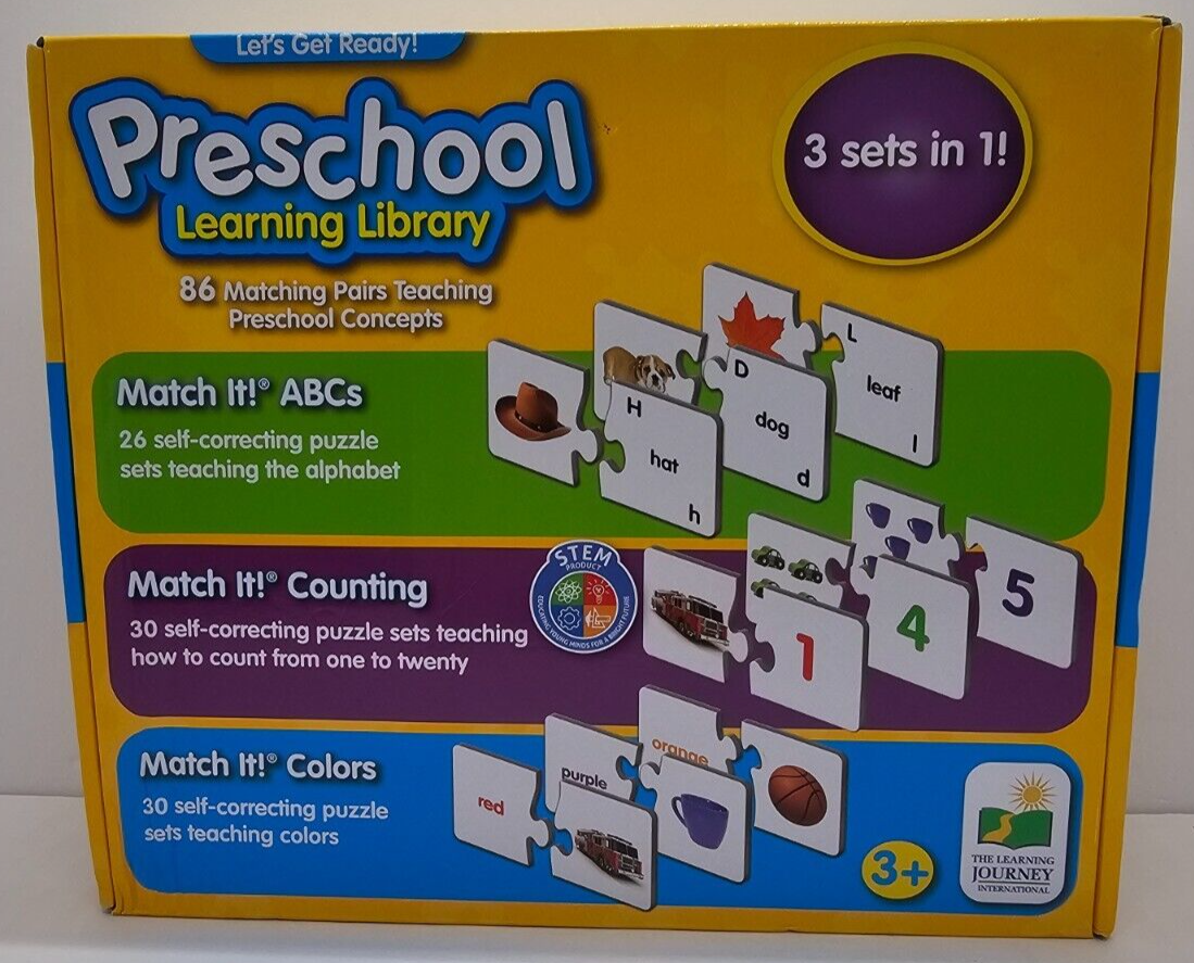 PRESCHOOL LEARNING LIBRARY 3 SETS IN 1 THE LEARNING JOURNEY