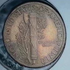 1943 S Mercury Dime AU-BU Attractive Gold Toning On Reverse
