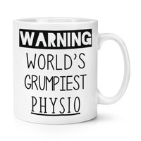 Warnung World's Grumpiest Physio 284Ml Becher Tasse Grumpy Toll Best Sports Spaß