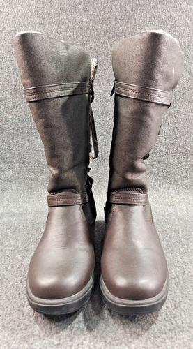 Sporto Boots Womens 9M Jose Snow Winter Brown Faux Leather Fur Mid Calf Side Zip - Picture 4 of 17