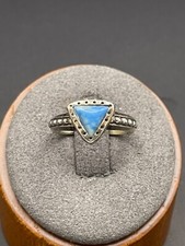 Denim Lapis 925 Sterling Silver Rings Size 6