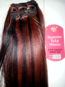 100 Human Hair High Grade Yaky Weave Straight 1b 350 Beverly