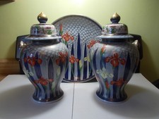 2 -Beautiful Large Porcelain Urns 14" funerary urns etc.