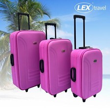 Reisekoffer Stoffkoffer Trolley Gepäck Set 3 tlg. Travel Rollkoffer Hangepäck