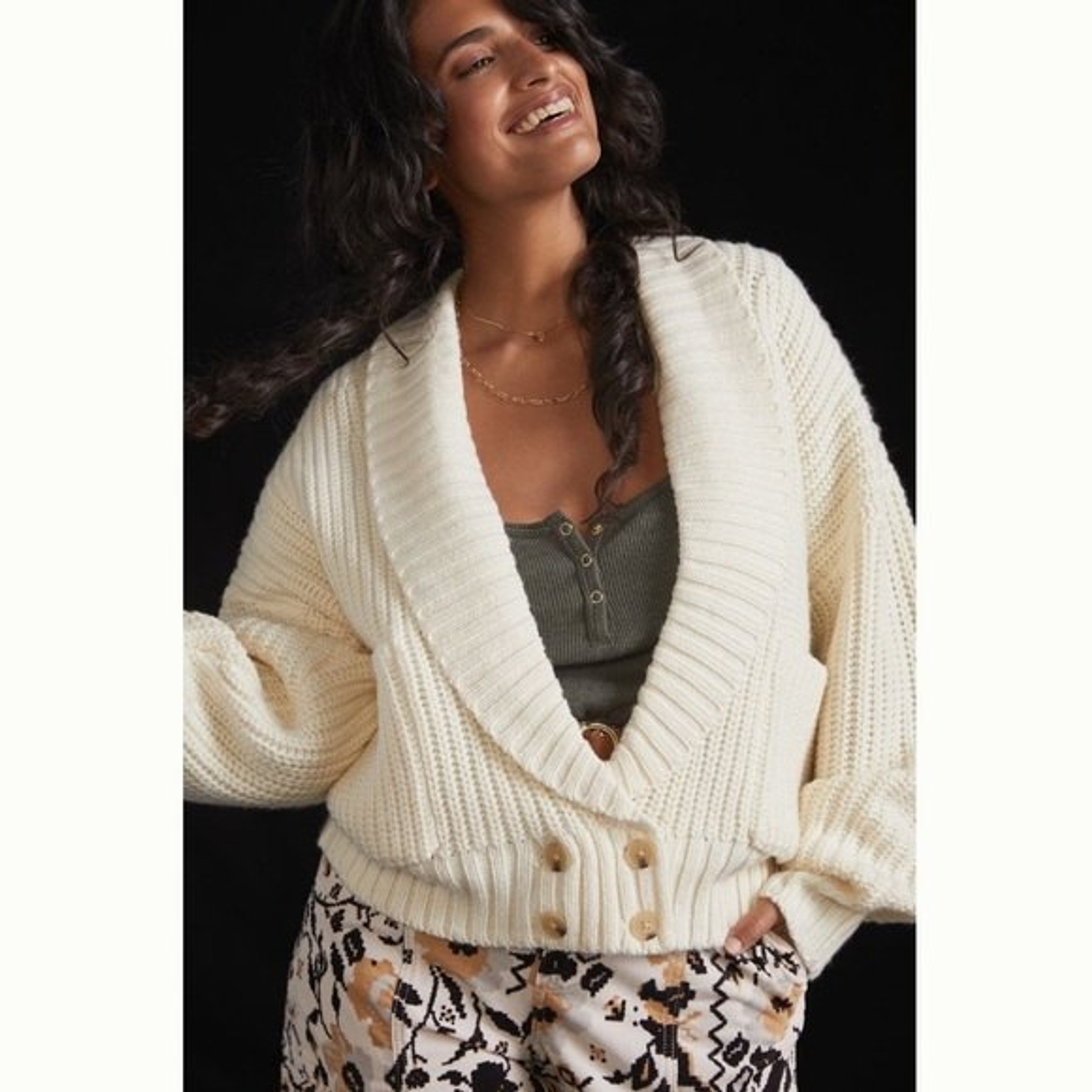 NEW Anthropologie Deep V Chunky 