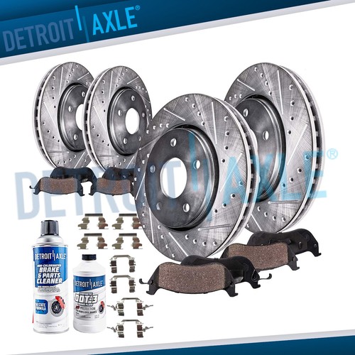 12.60" Front & 12.13" Rear Disc Rotor + Brake Pad for Infiniti EX35 G25