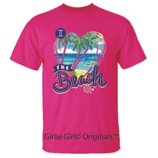 Girlie Girl Originals  Heart Beach  2587 Heliconia Pink Short Sleeve T-Shirt