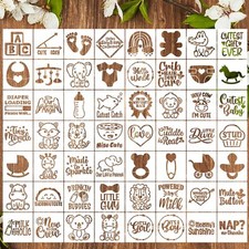 Baby Shower Stencils for Crafts Reusable 3  Baby Stencil for Painting Drawing...