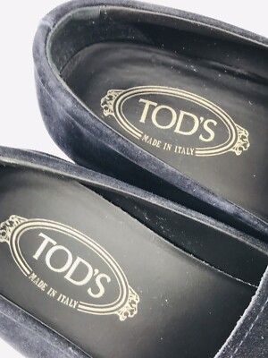 $645 TODS Mens Suede Penny Loafers Navy Blue Slip On 8.5  display picture 3