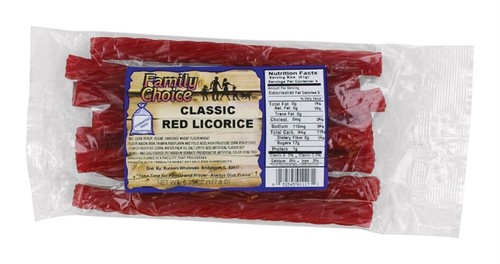 Family Choice Red Licorice 6.25 oz. - Case of: 1212 (Pack of 12)