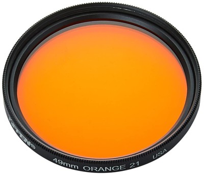 Tiffen 49mm Orange Camera Lens Filter Ideal for Black and White Photography